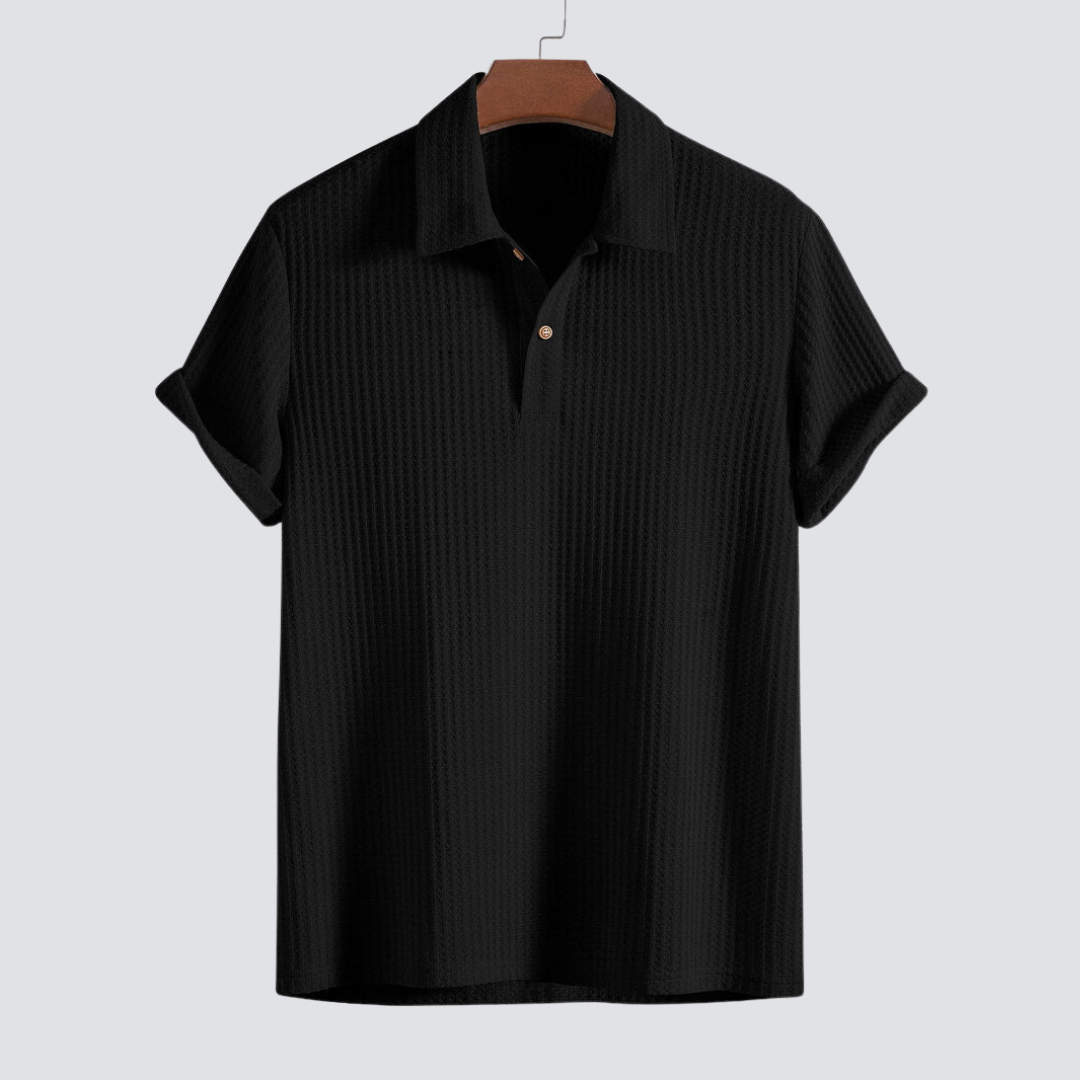 Men's Textured Polo – Short Sleeve