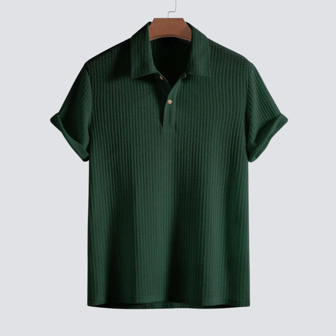 Men's Textured Polo – Short Sleeve