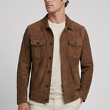 Men's Suede Trucker Jacket | Blackstone London