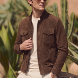 Men's Suede Trucker Jacket | Blackstone London