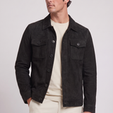Men's Suede Trucker Jacket | Blackstone London