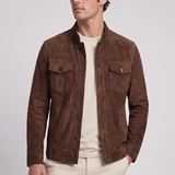 Men's Suede Trucker Jacket | Blackstone London