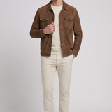 Men's Suede Trucker Jacket | Blackstone London