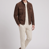Men's Suede Trucker Jacket | Blackstone London