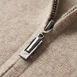 Men's Zip-Up Wool Cardigan – Shirt Collar