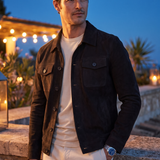 Men's Suede Trucker Jacket | Blackstone London