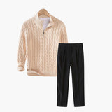 Men's Cable Sweater & Trouser Set – Ready to Wear