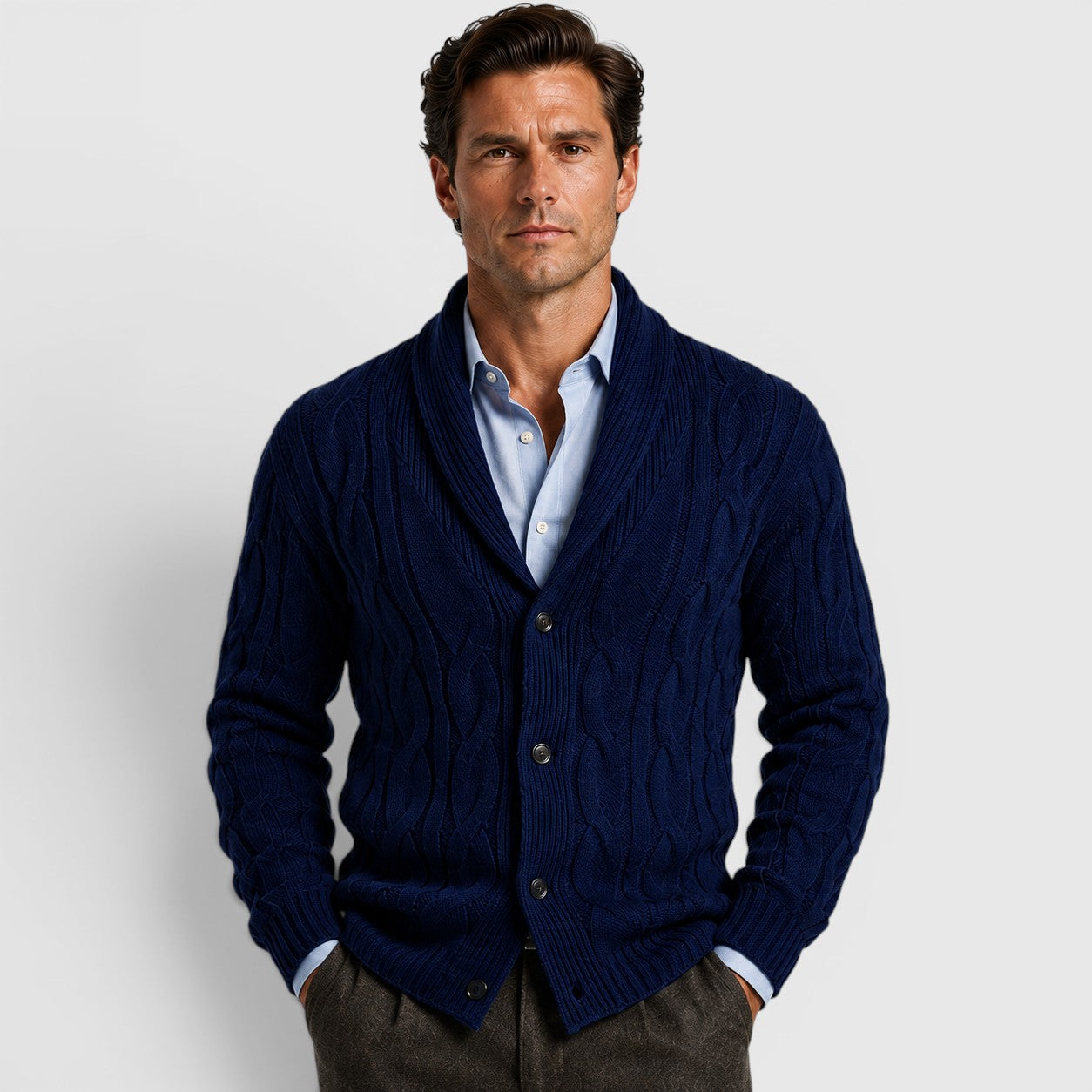 Men's Chenille Cardigan – Soft & Cosy
