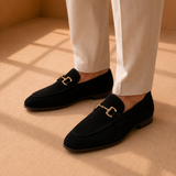 Men's Suede Loafers – Horsebit Detail