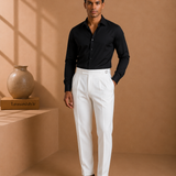 Edward | Men’s Pleated Double Button Trousers