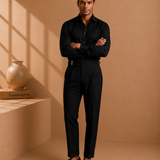 Edward | Men’s Pleated Double Button Trousers