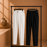 Edward | Men’s Pleated Double Button Trousers