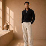 Men's Straight Leg Corduroy Trousers for Smart-Casual Style