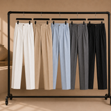 Men's Striped Trousers – Cotton Blend
