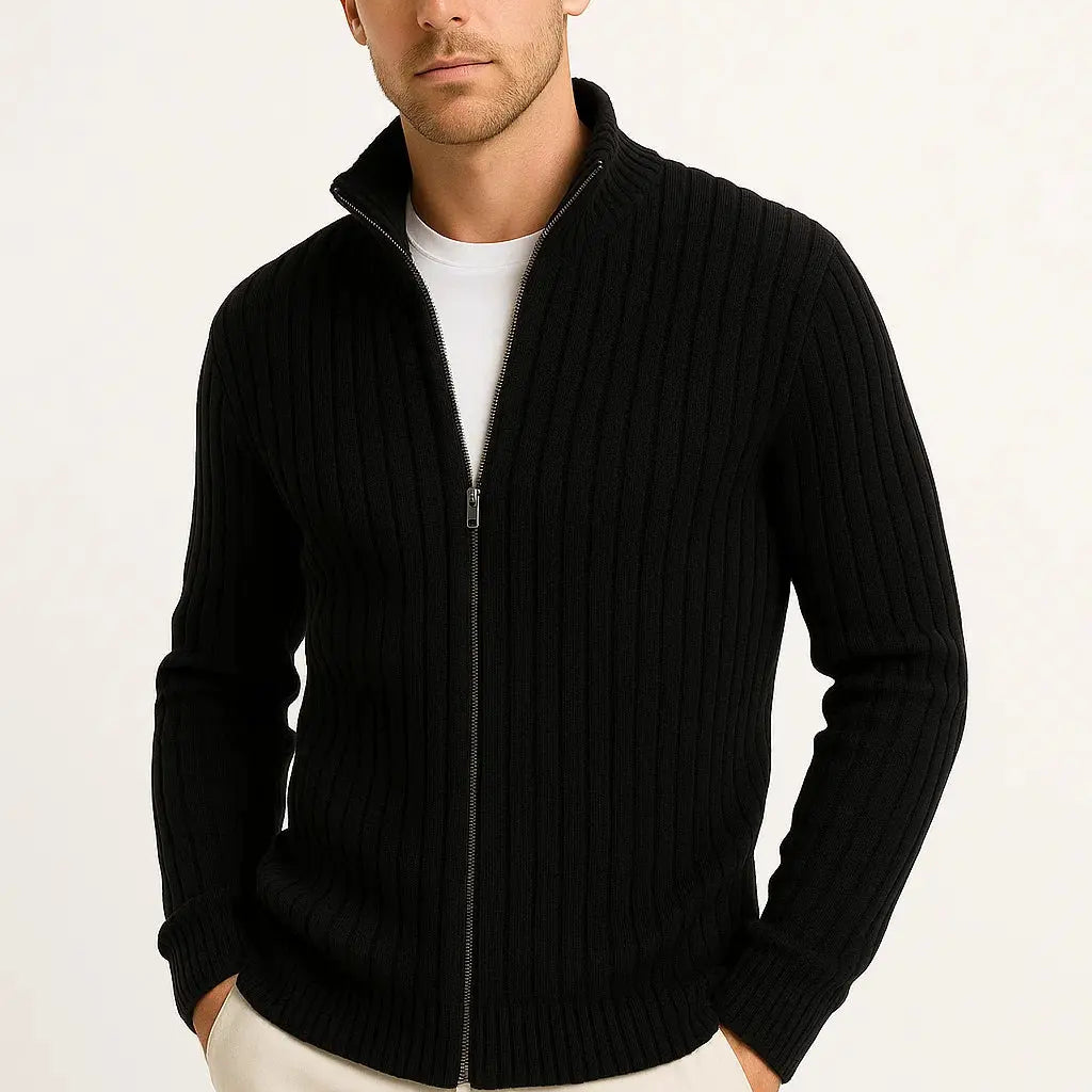 Men's Ribbed Zip Cardigan – Easy Layering
