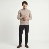 Men's Zip-Up Wool Cardigan – Shirt Collar