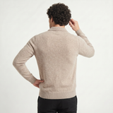 Men's Zip-Up Wool Cardigan – Shirt Collar