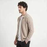Men's Zip-Up Wool Cardigan – Shirt Collar