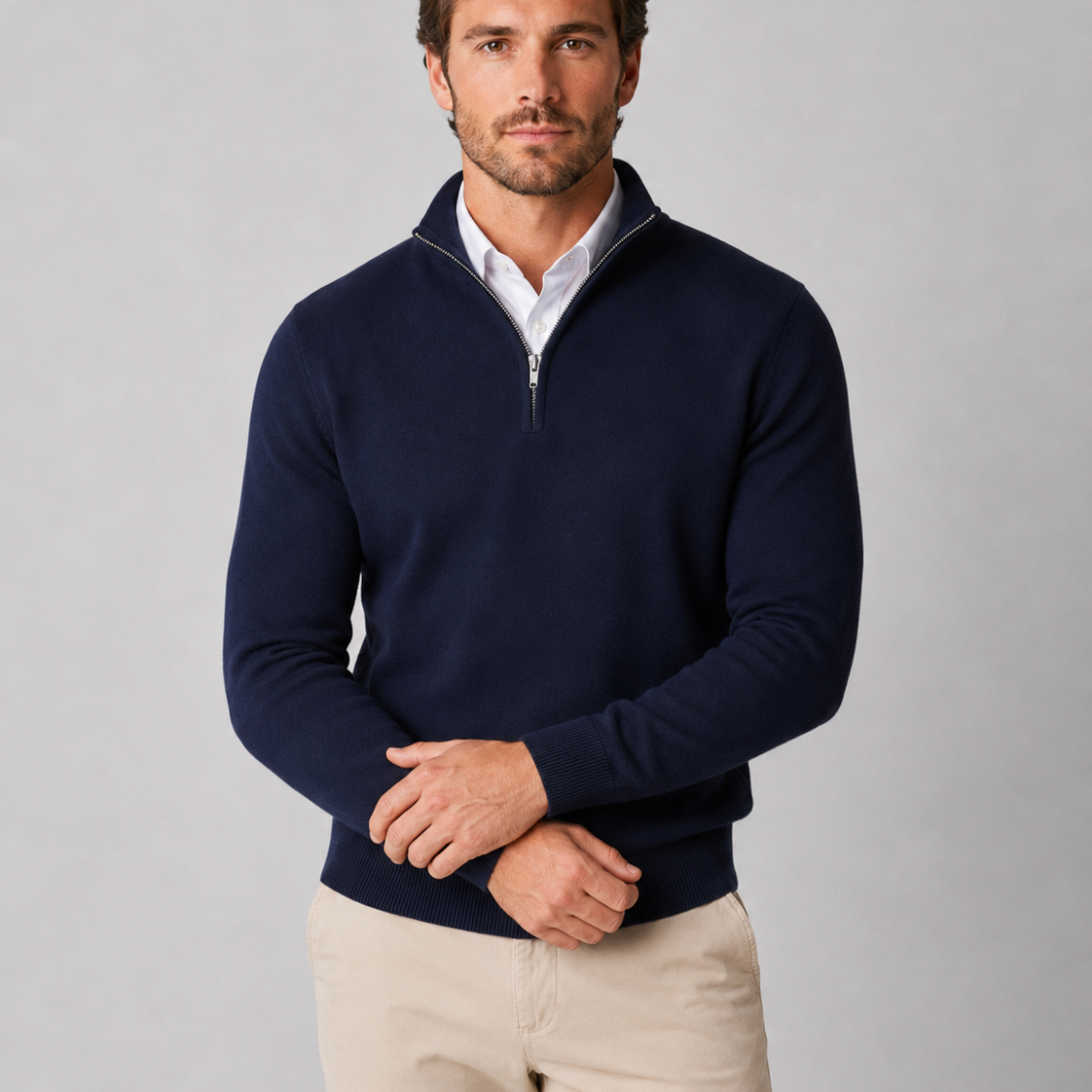 Men's Quarter Zip Sweater – Soft Knit