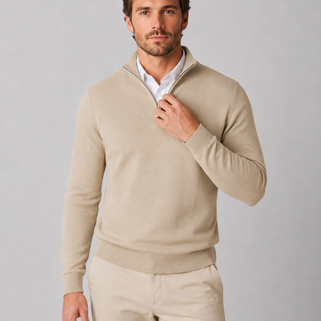Men's Quarter Zip Sweater – Soft Knit