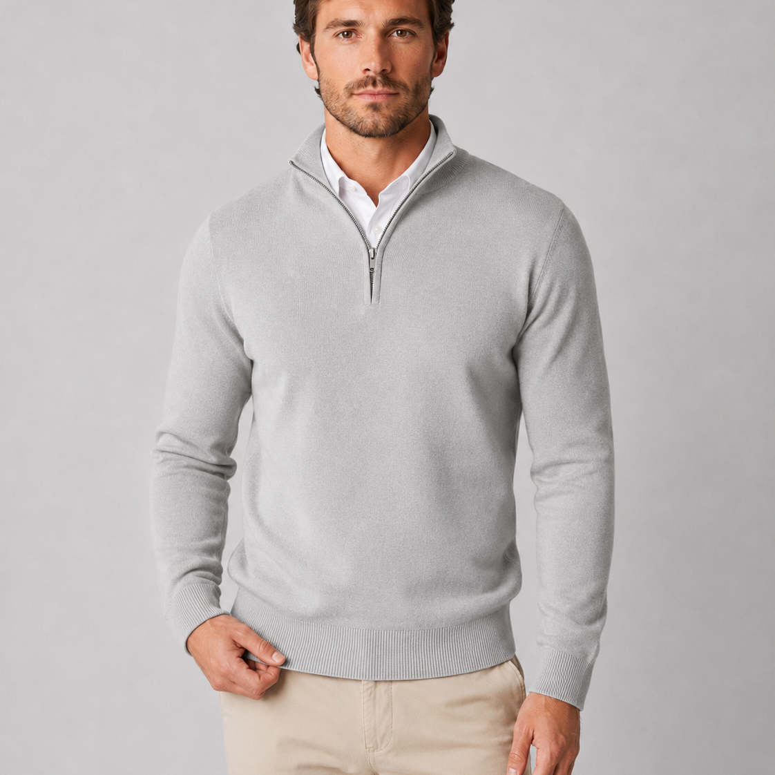 Men's Quarter Zip Sweater – Soft Knit
