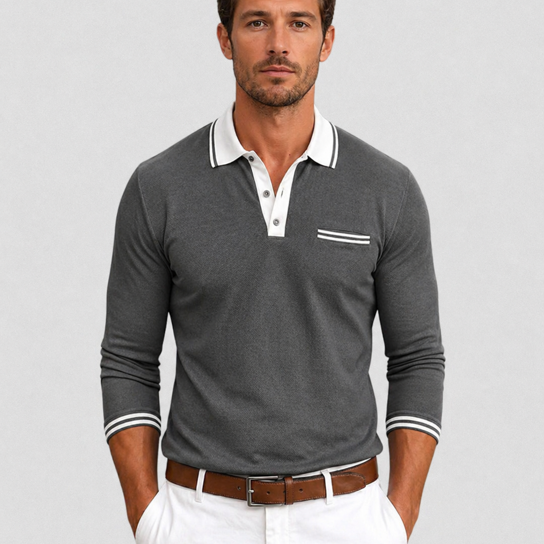 Men's Long Sleeve Polo – Structured Fit