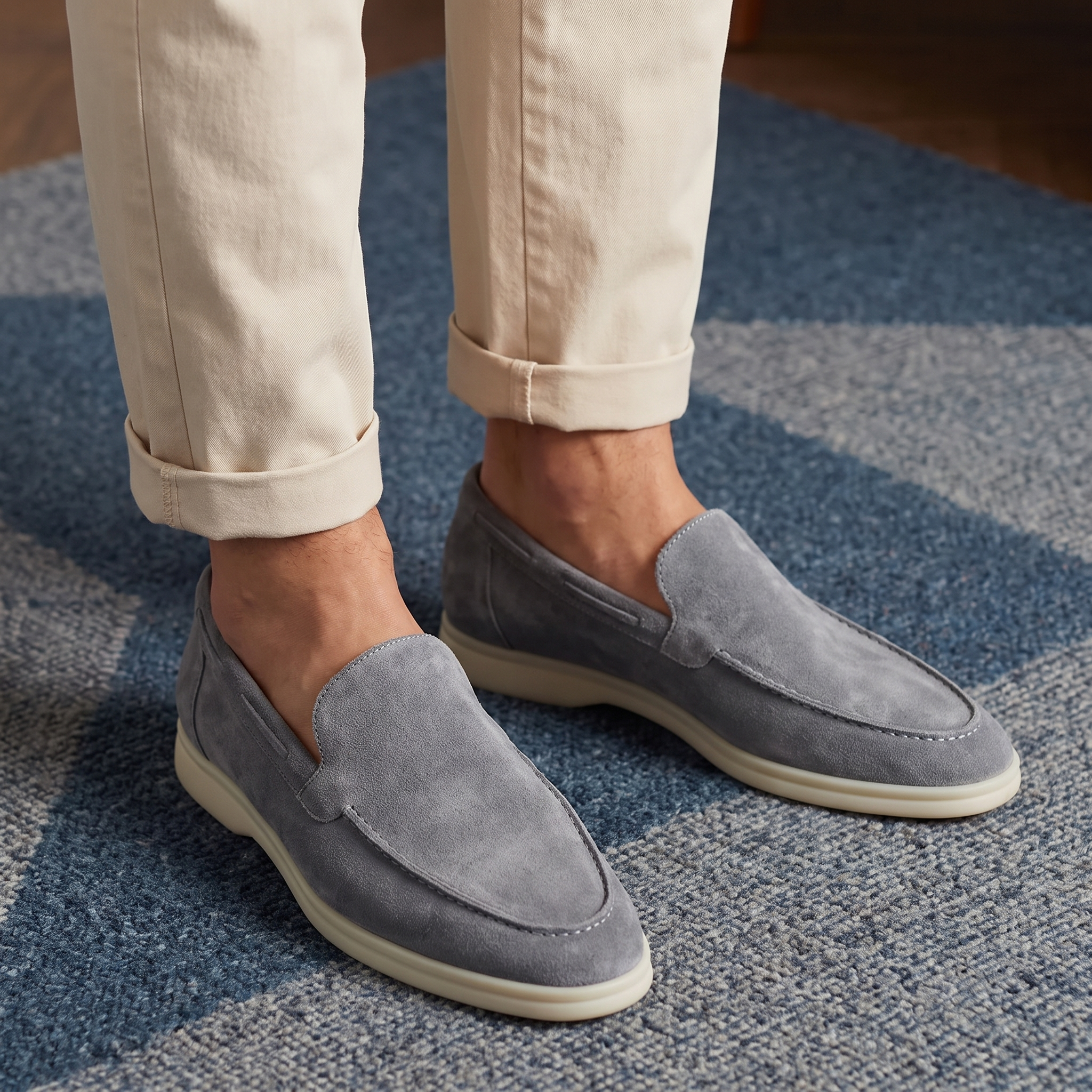 Men's Classic Suede Loafers – Comfort Fit