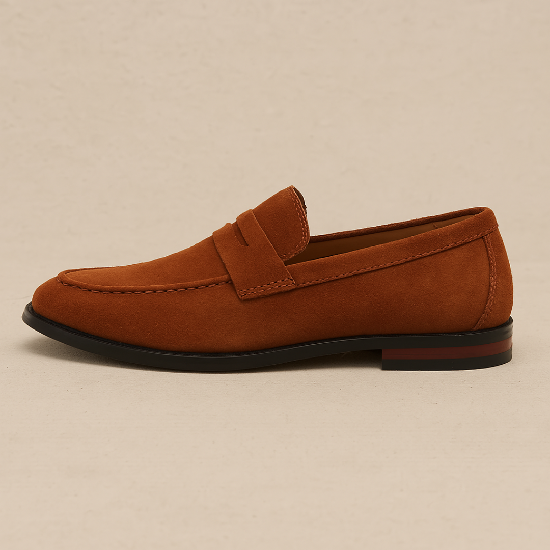 Men's Suede Penny Loafers – Timeless Style