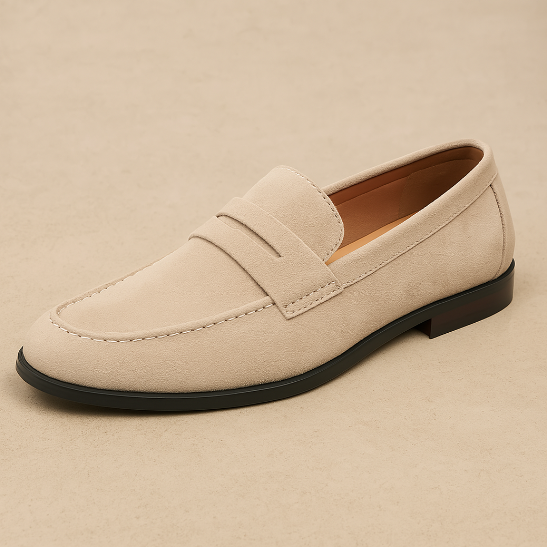 Men's Suede Penny Loafers – Timeless Style