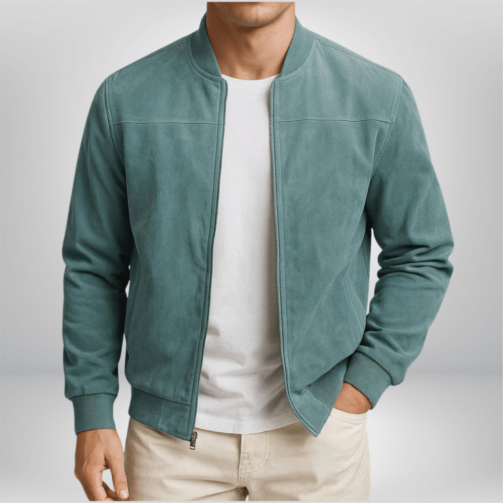 Men's Leather Bomber Jacket – Premium Leather