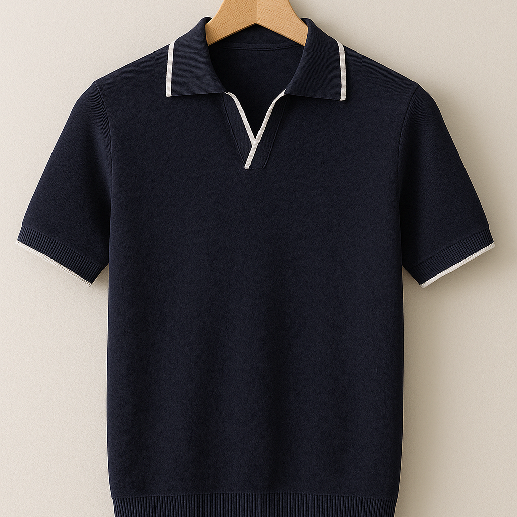 Men's Knit Polo – Contrast Trim