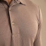Men's Knit Long Sleeve Polo – Fine Gauge Knit