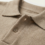 Men's Knitted Polo Jumper – Textured Knit