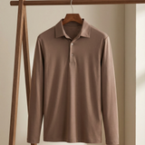 Men's Knit Long Sleeve Polo – Fine Gauge Knit