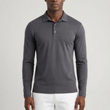 Men's Knit Long Sleeve Polo – Fine Gauge Knit