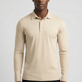 Men's Knit Long Sleeve Polo – Fine Gauge Knit