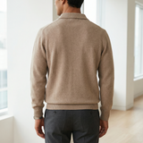 Men's Knitted Polo Jumper – Textured Knit