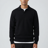 Men's Knitted Polo Jumper – Textured Knit
