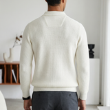 Men's Quarter Zip Sweater – Waffle Knit