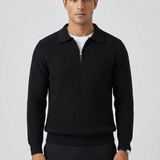 Men's Quarter Zip Sweater – Waffle Knit