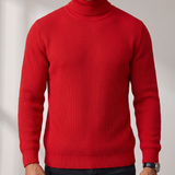 Men's Fine Knit Mock Neck Sweater
