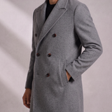 Men's Double-Breasted Overcoat – Wool Blend
