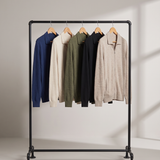 Men's Knitted Full-Zip Cardigan with Collar