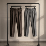Men's Wool Flannel Button-Tab Trousers
