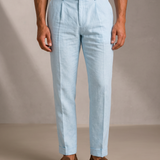 Men's Linen Pleated Trousers