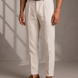 Men's Linen Pleated Trousers