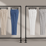 Men's Linen Pleated Trousers