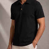 Men's Waffle Knit Polo Shirt