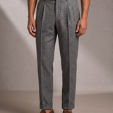 Men's Wool Flannel Button-Tab Trousers