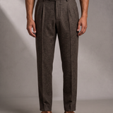 Men's Wool Flannel Button-Tab Trousers